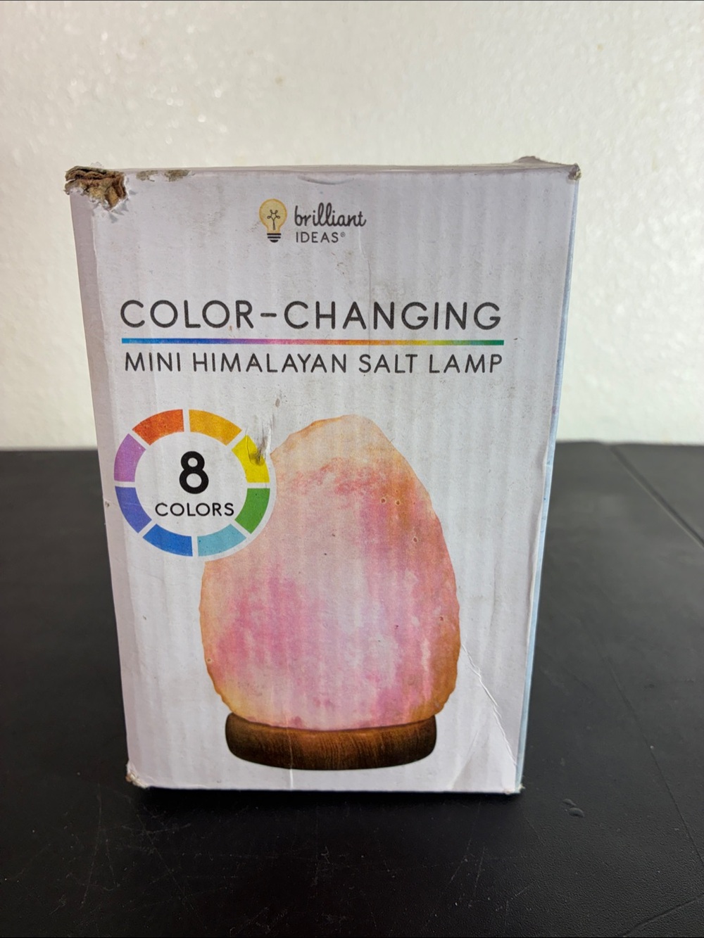 Brilliant Ideas Color-Changing Mini Himalayan Salt Lamp - Pink/Orange